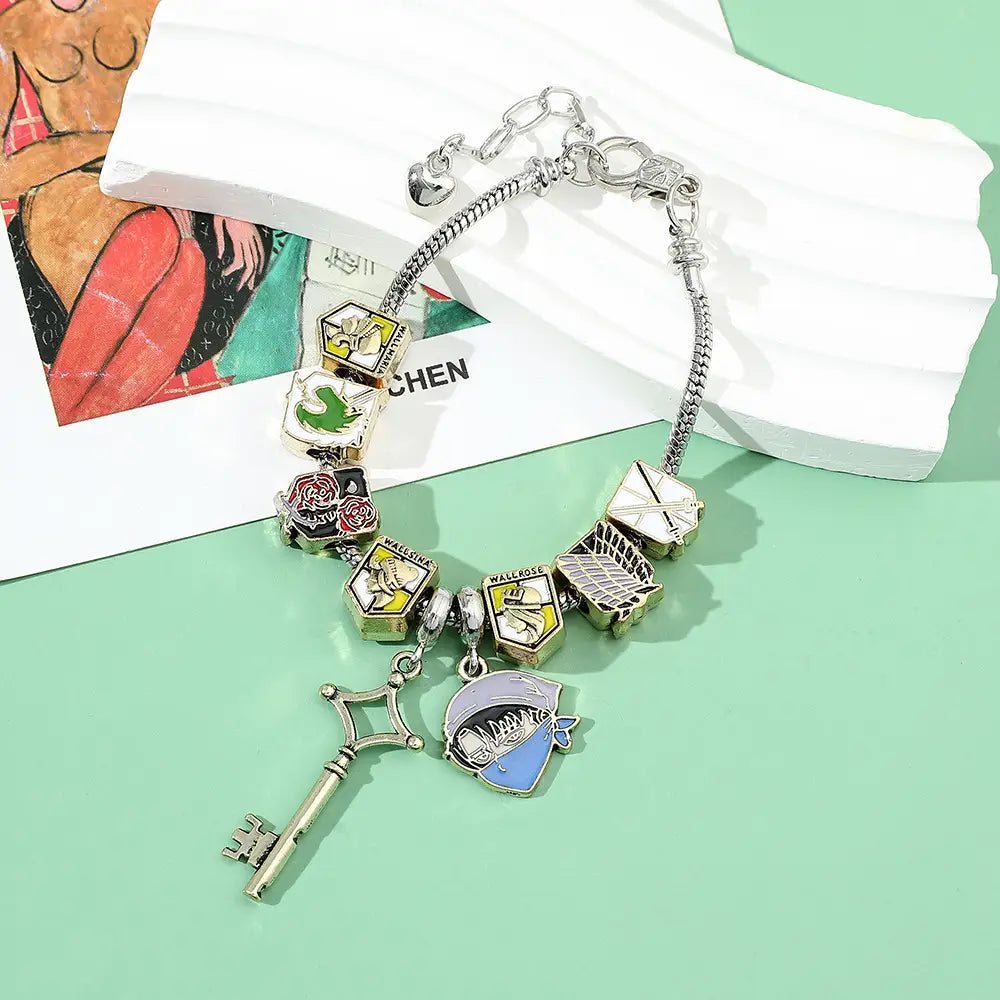 Harry potter attack on titan bracelet pandora diy bead jewelry