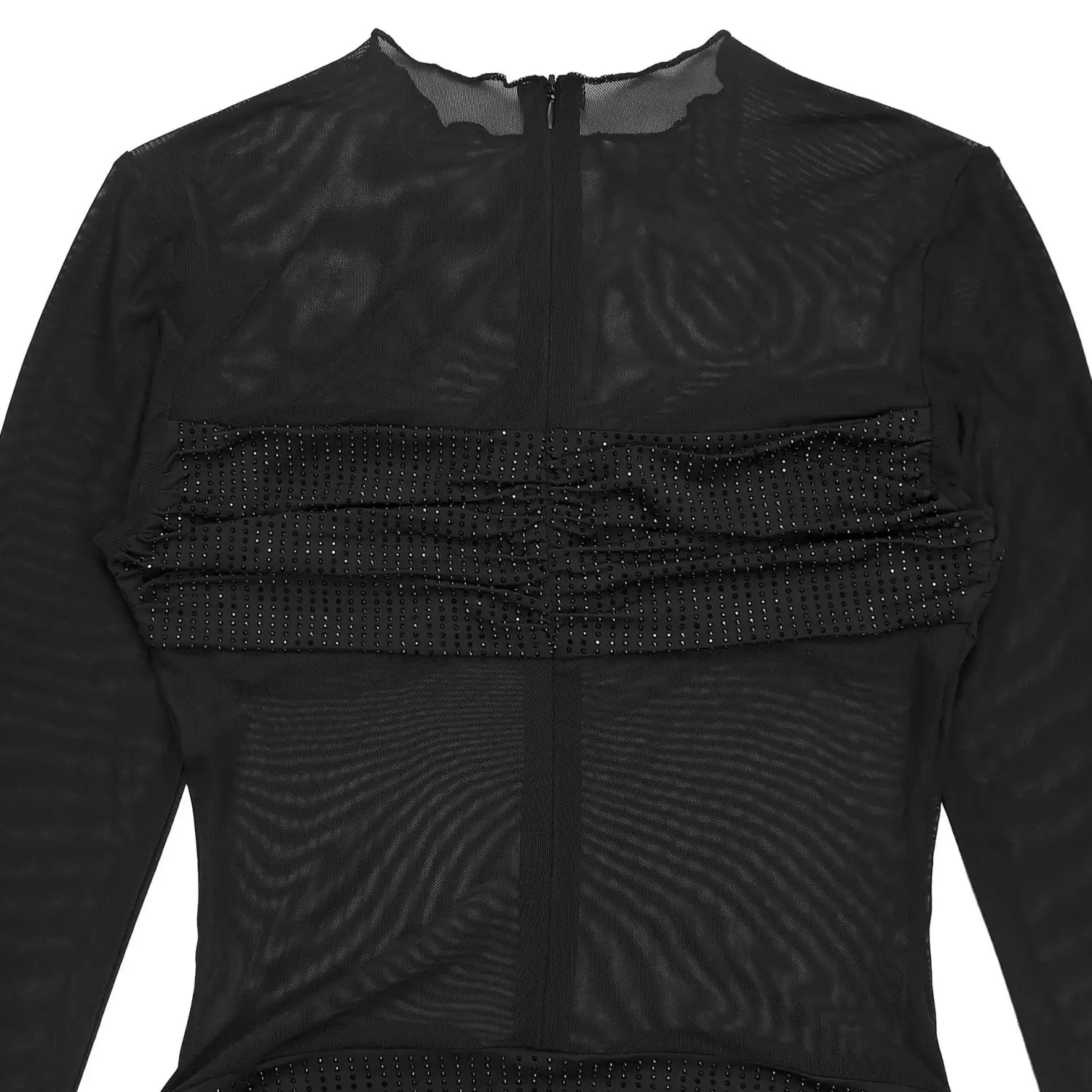 Fashion women’s sexy sheer mesh rhinestone dress mini skirt