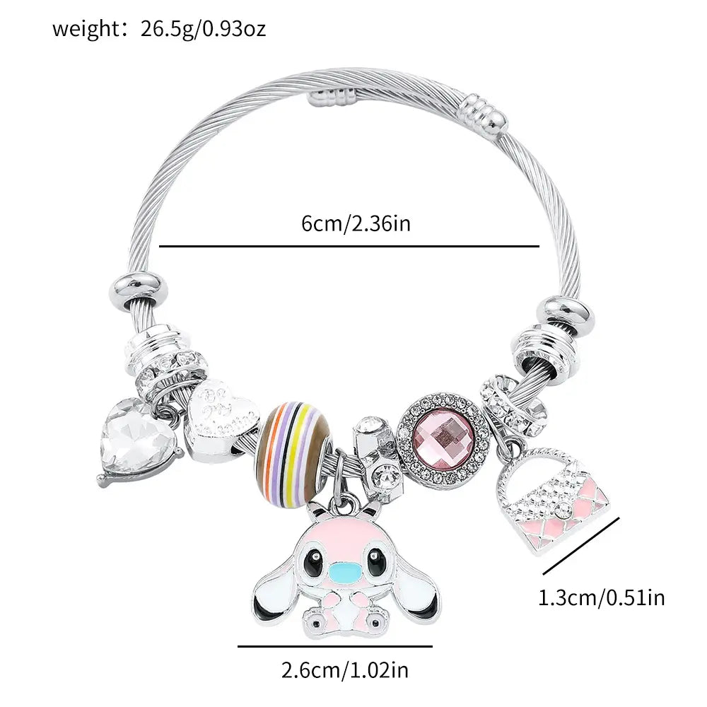 Panja stylized bracelet adjustable open design simple minimalist cute stainless steel bangle for women