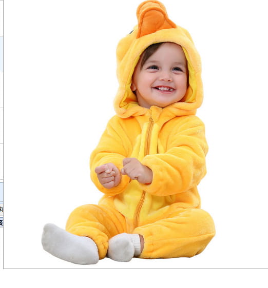 Flannel children’s crawling clothes baby clothes long sleeved hoodie newborn cartoon jumpsuit