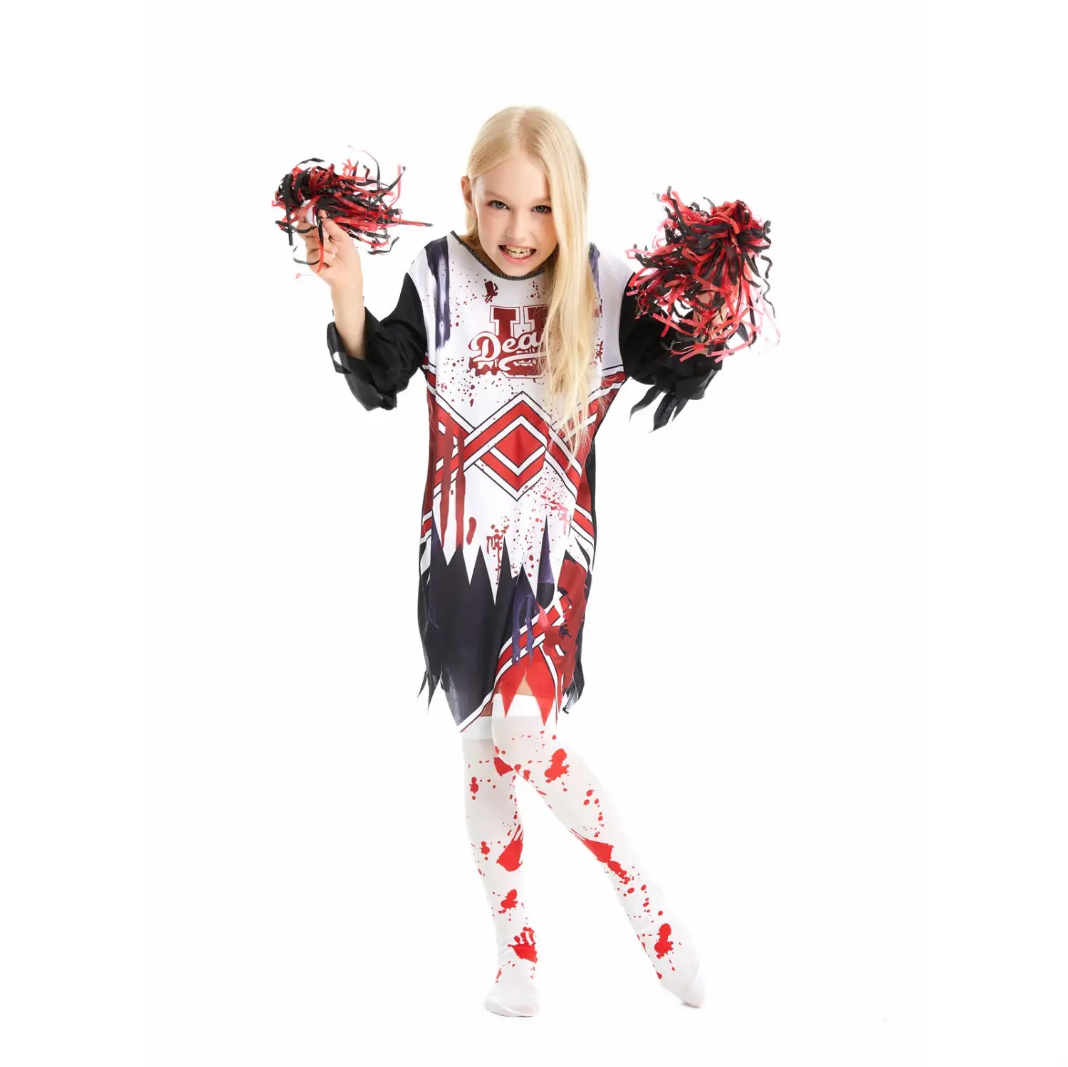 Children’s halloween carnival cosplay zombie costume girl horror cheerleader cos party dress