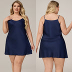 Elegant Satin Chiffon Sleepwear for Women, Summer Strap Sexy Nightdress, Simple Home Wear