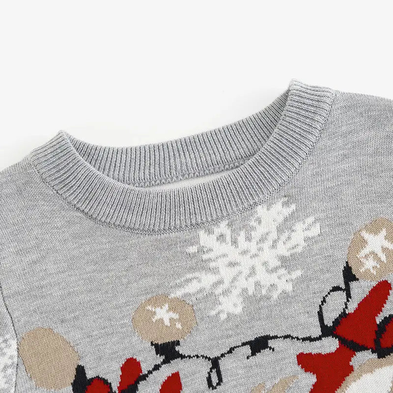 Christmas cartoon deer sweater baby base pullover knit sweater