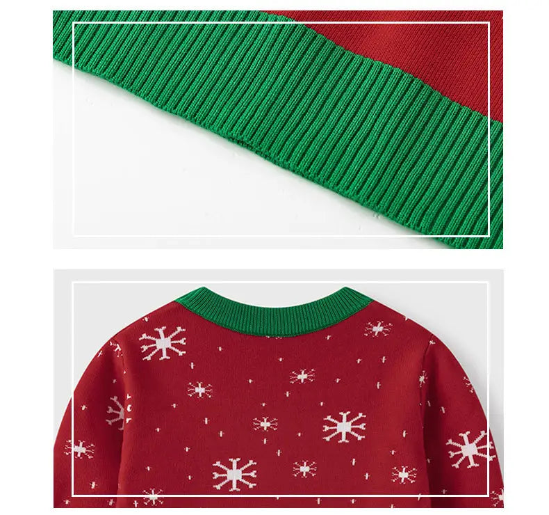 Children's Christmas Socks Red Sweater Baby Undercover Knitted Sweater