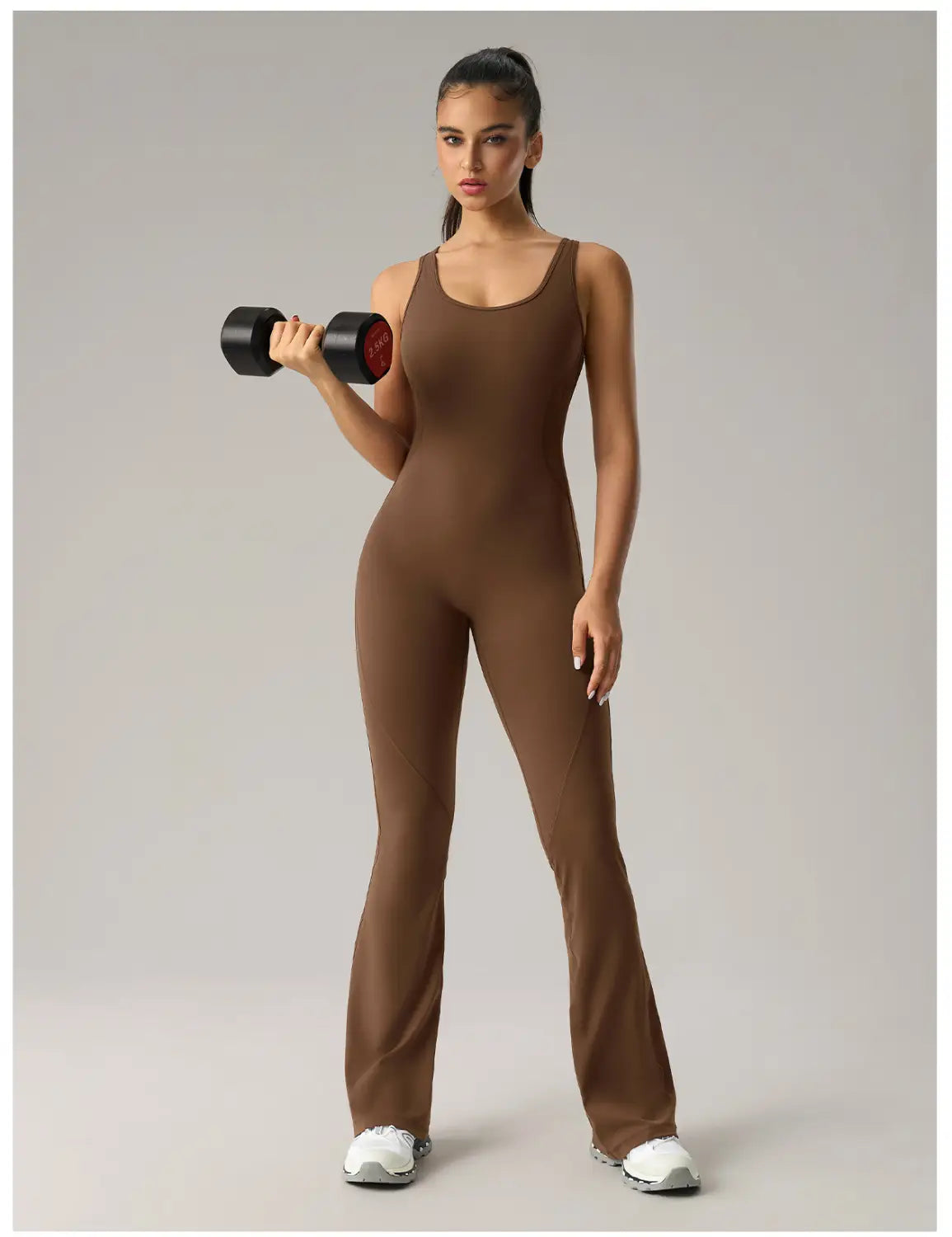Sleek & stylish: women’s horn elastic yoga jumpsuit