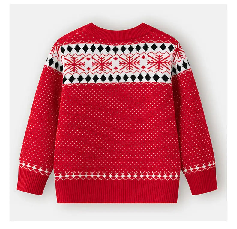 Children’s christmas sweater cartoon deer base pullover knit sweater