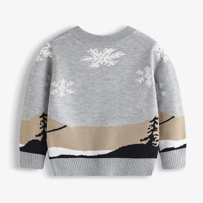 Christmas cartoon deer sweater baby base pullover knit sweater