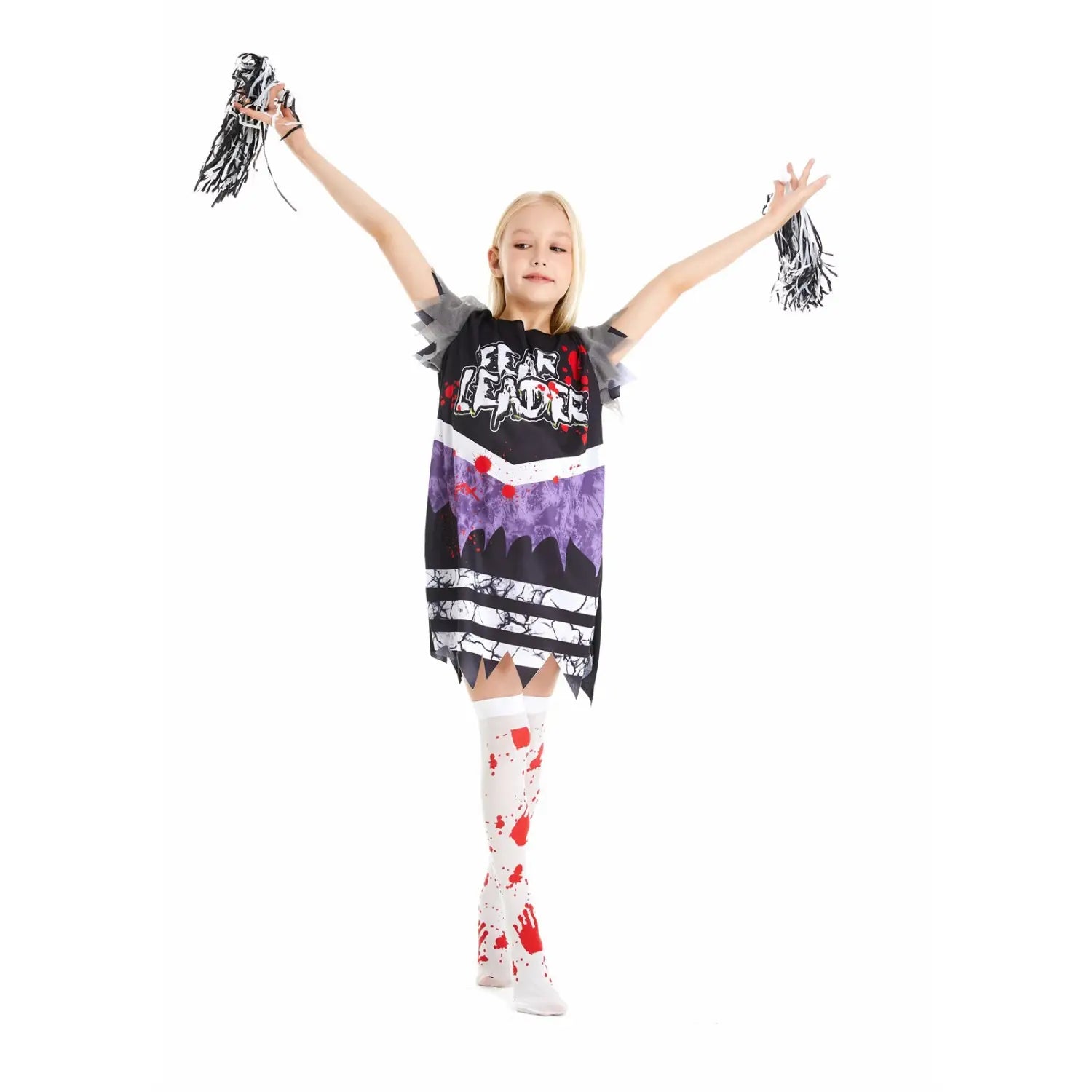 Children’s halloween carnival cosplay zombie costume girl horror cheerleader cos party dress