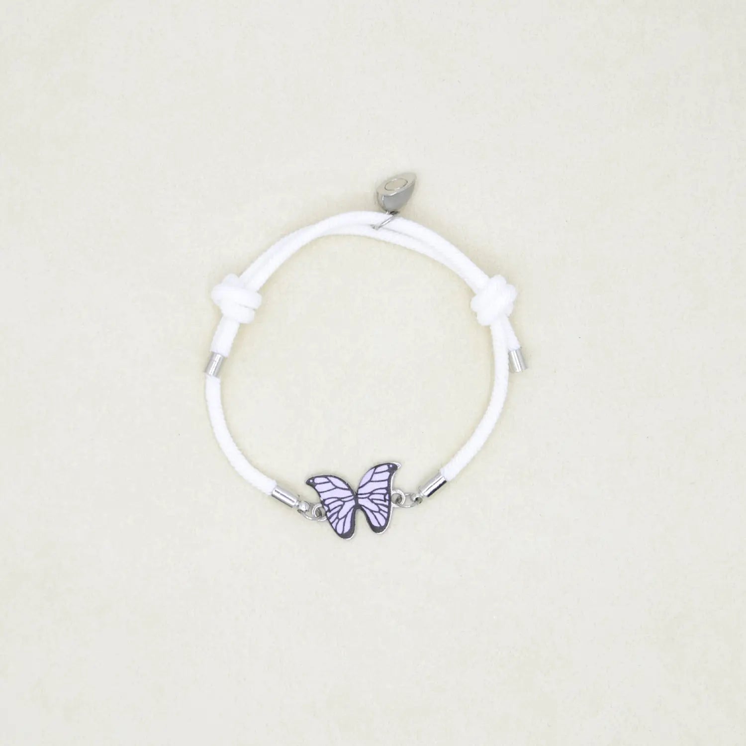 Couples bracelets night light butterfly alloy heart magnetic night glow handmade