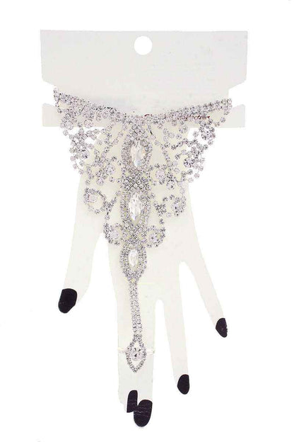Marquise Rhinestone Hand Ring Bracelet