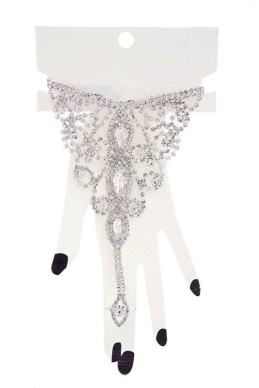 Marquise Rhinestone Hand Ring Bracelet