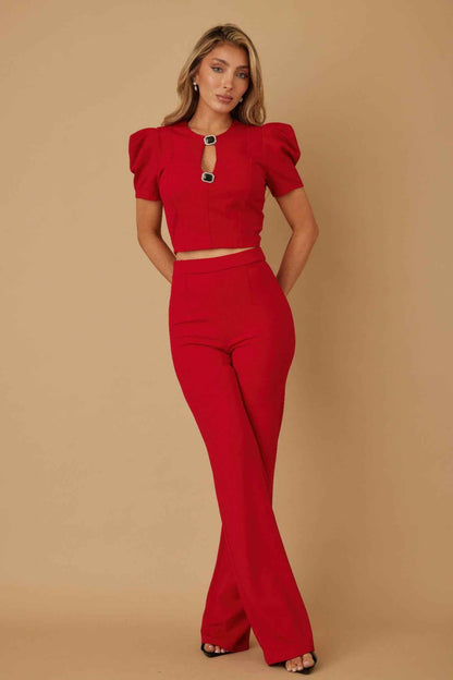 Puff Cap Sleeve Jewel Detail Sets