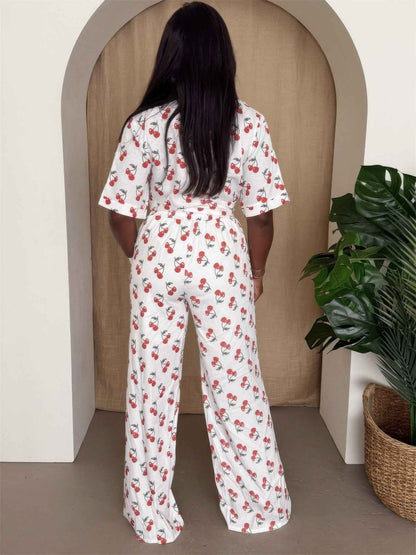 Cherry Pop Wide-leg Set