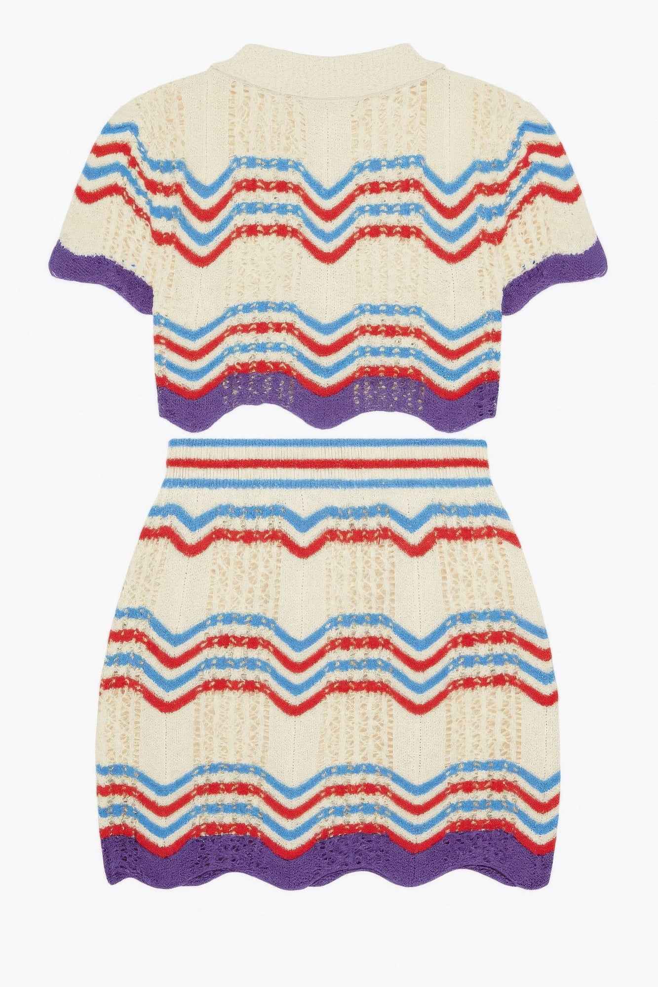 Zig Zag Crochet Two Piece Set