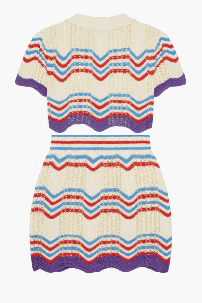 Zig Zag Crochet Two Piece Set