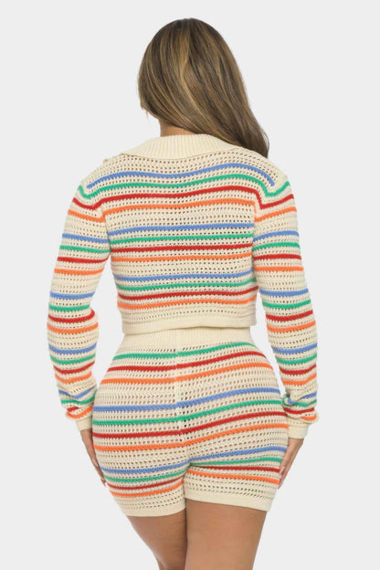 Striped Knit Set