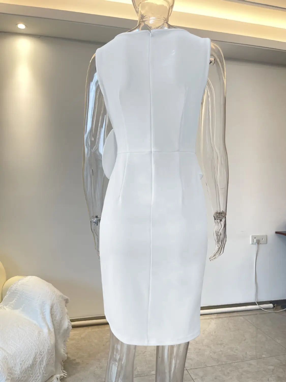Elegant butterfly knot dressshort sleeveone shoulder design a-line silhouettewomen’s dress