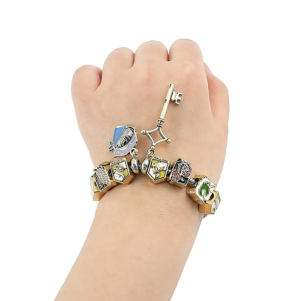 Harry potter attack on titan bracelet pandora diy bead jewelry