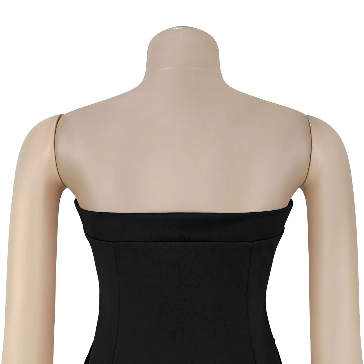 Fashion sexy strapless backless double-breasted dress for women