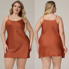 Elegant Satin Chiffon Sleepwear for Women, Summer Strap Sexy Nightdress, Simple Home Wear
