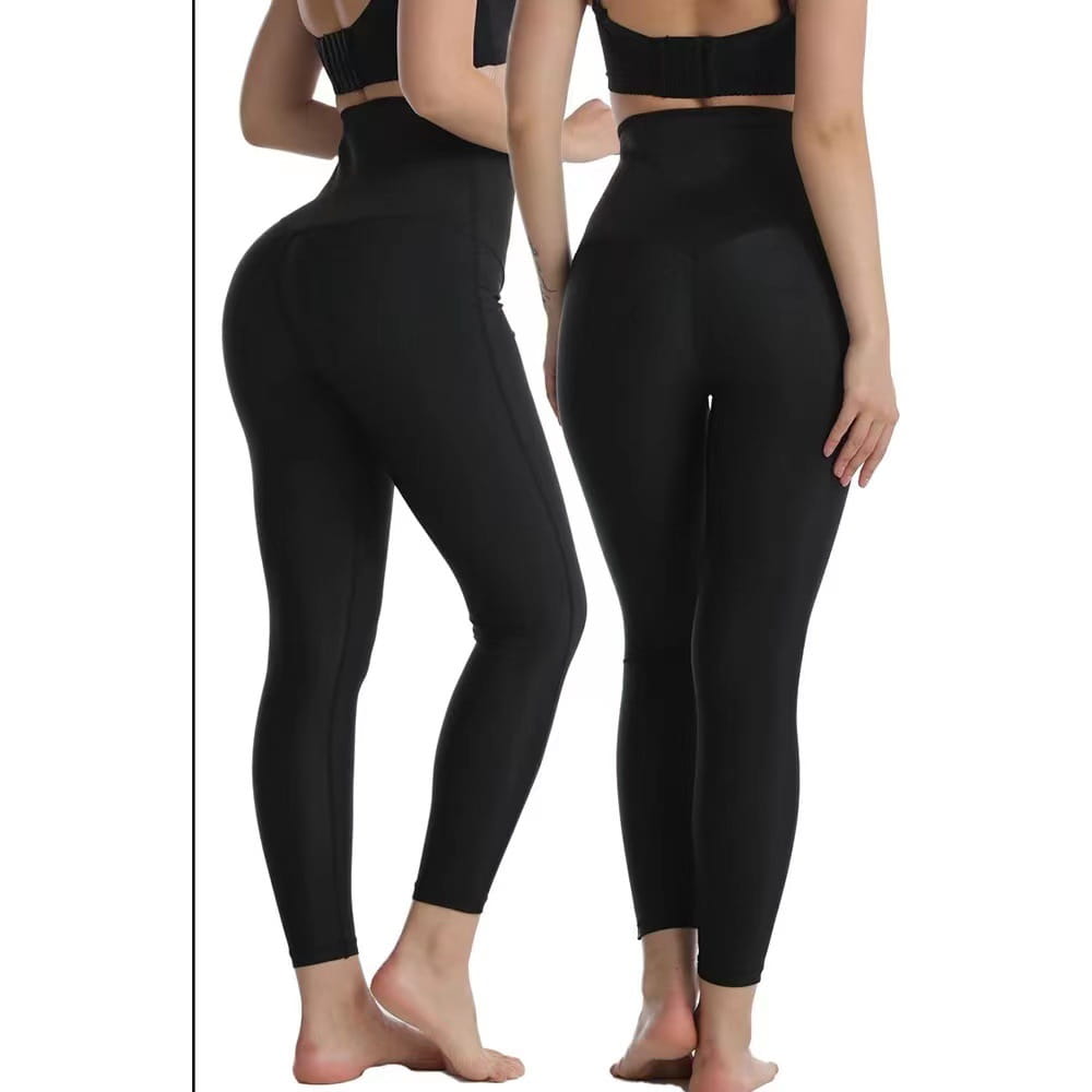 Stylish Waist-Cinching Cropped Yoga Pants