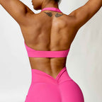 Quick drying beautiful back yoga clothes bra tight fitness vest running shockproof sports underwear