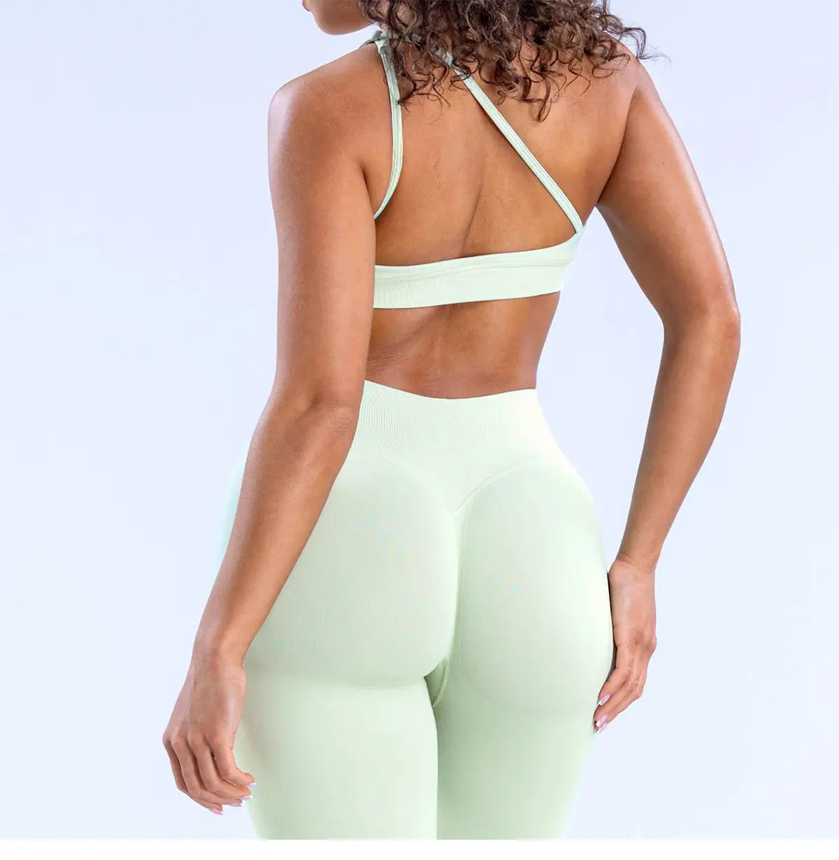 Flex & flow: backless shock-absorbing yoga bra set