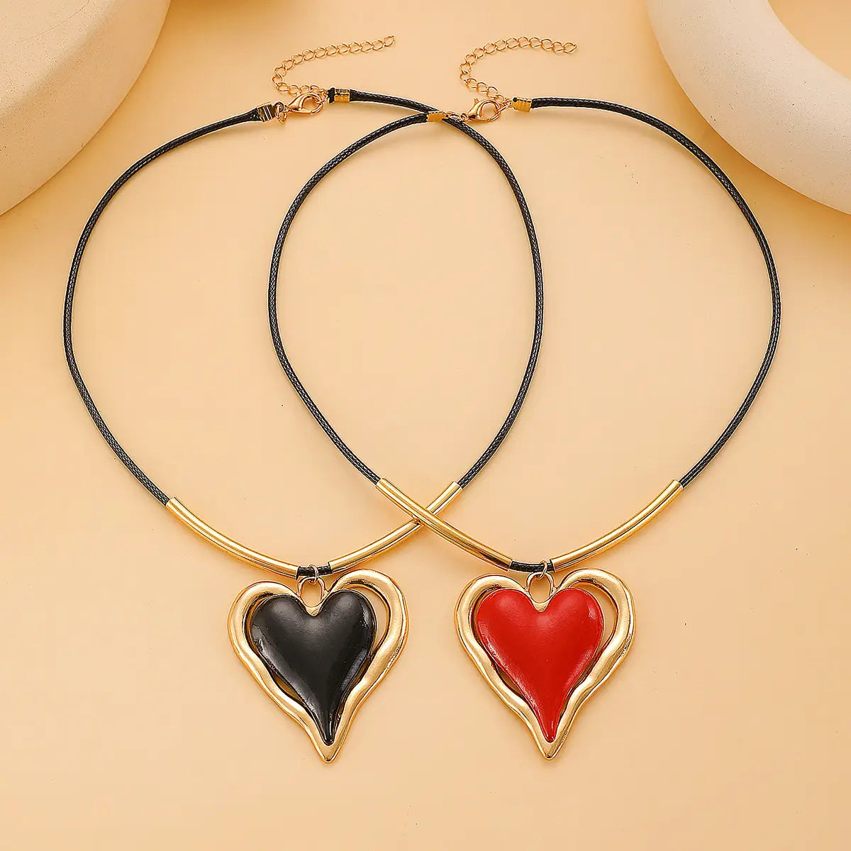 Exaggerated large heart necklace sweet and spicy lolita style pendant clavicle chain for women