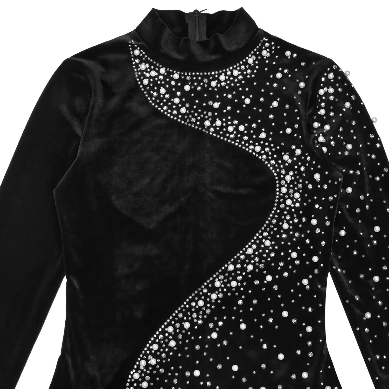 Elegant Velvet Embellished Dress for Women Fashionable  Chic Cocktail Dress
