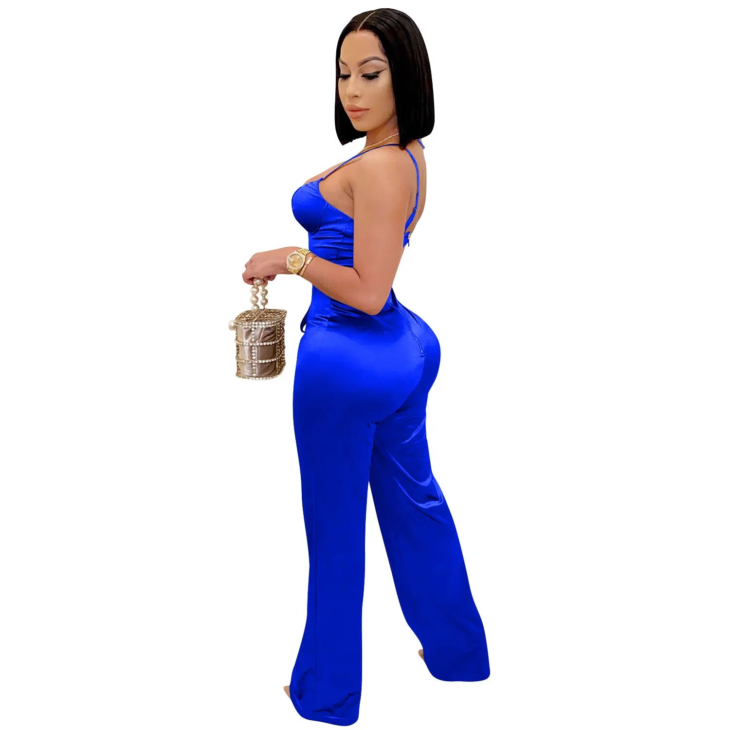 Fashionsexy jumpsuit straight leg pants casual elegant commute