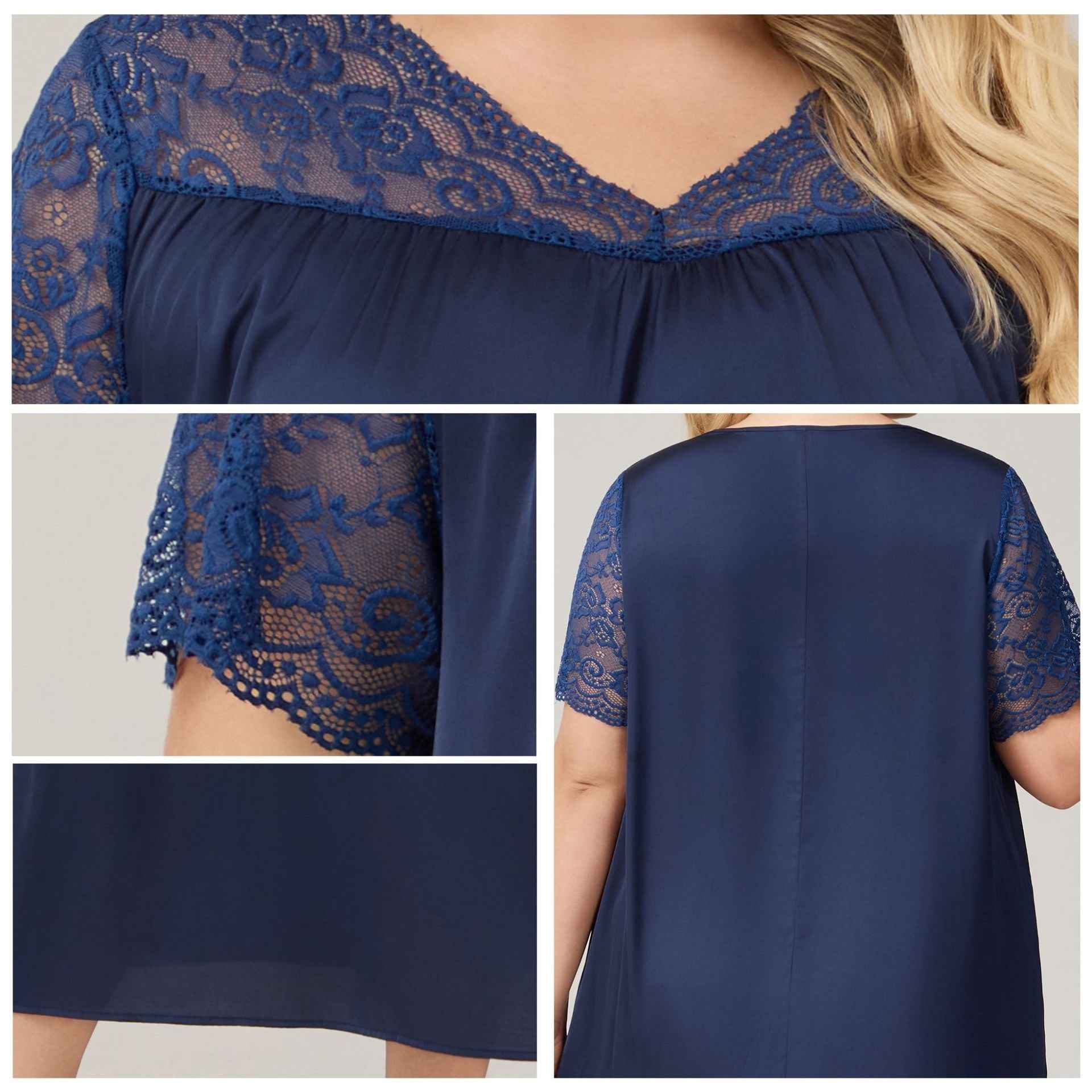 Silk Satin Oversized Sleepwear for Women Summer Short Sleeve Long Nightdress Loose Casual Loungewear Women