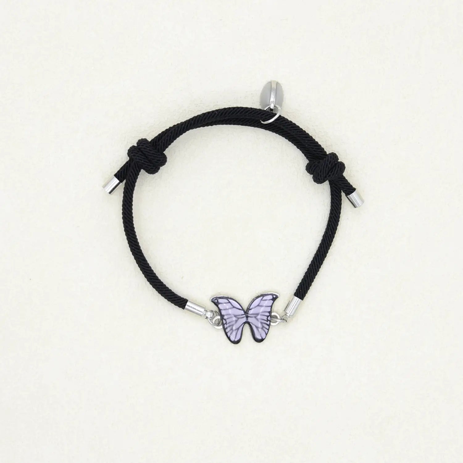 Couples bracelets night light butterfly alloy heart magnetic night glow handmade