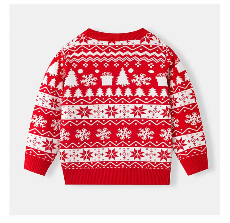 Children’s christmas cartoon sweater baby base pullover knit sweater