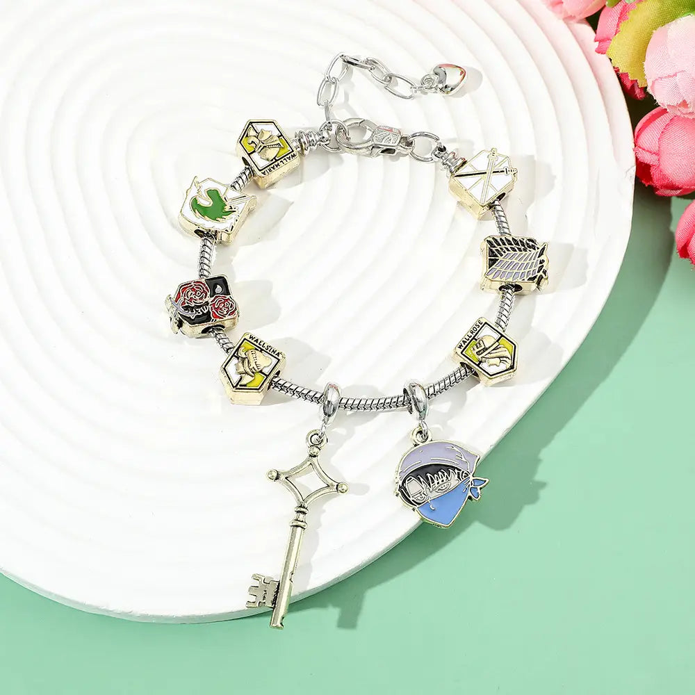 Harry potter attack on titan bracelet pandora diy bead jewelry