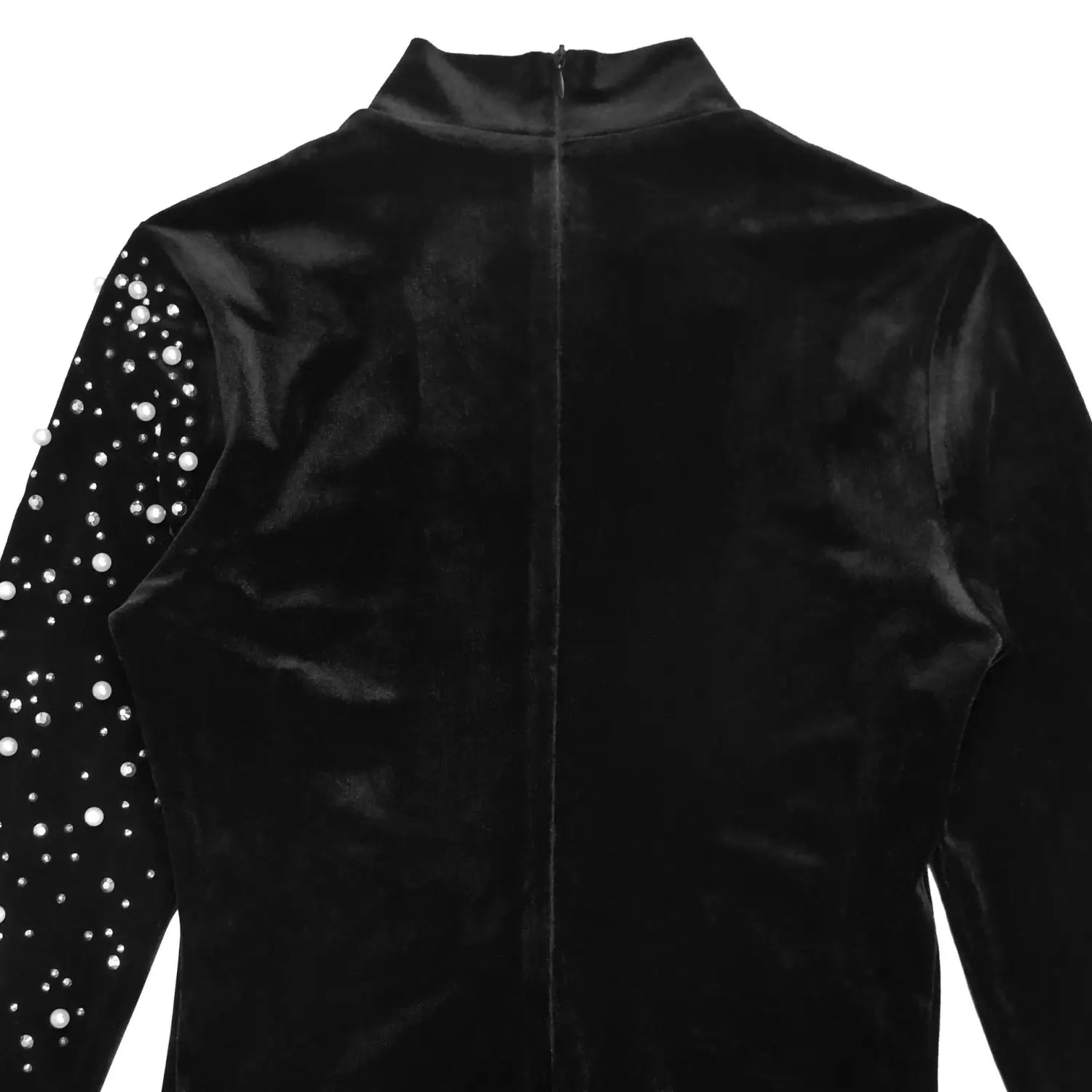 Elegant velvet embellished dress for women fashionable chic cocktail dress