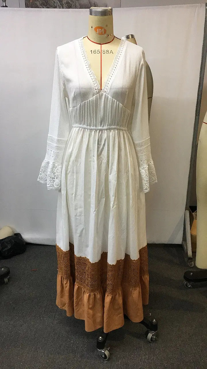 Vintage Western Bohemian Print Ethnic Style Women's Dress