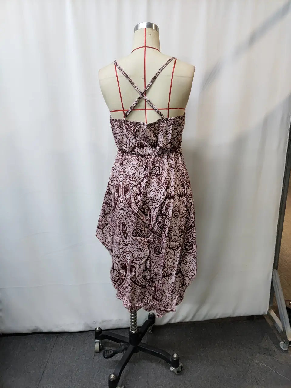 Western Retro Festival Print Sleeveless Dress for Women