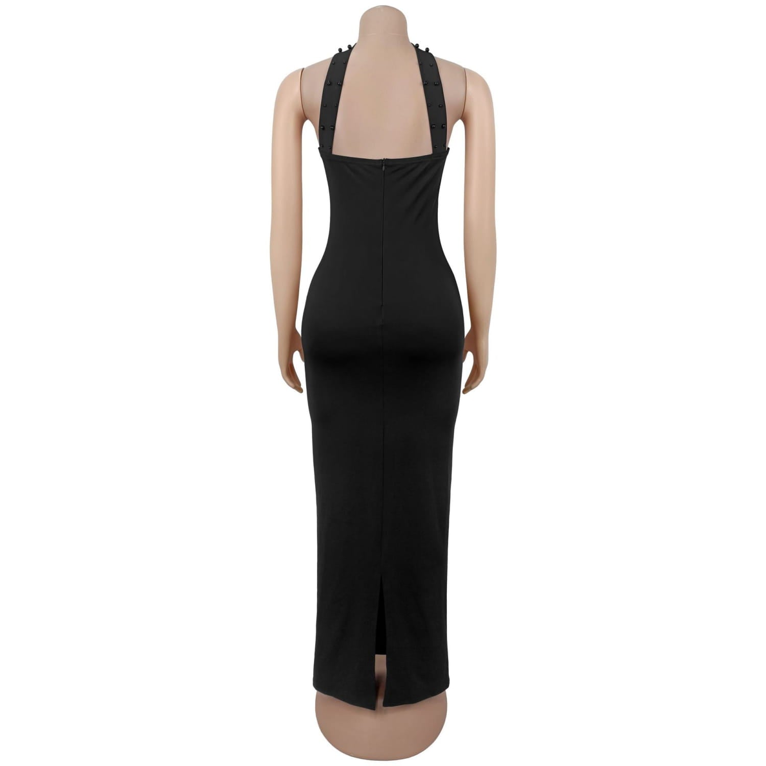 Elegant embellished bodycon strapless dress for women