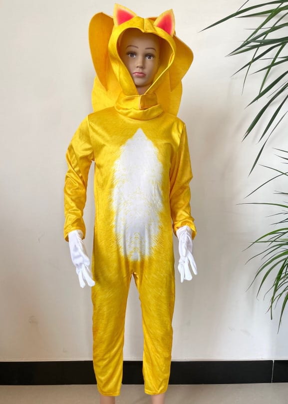 Halloween carnival cosplay costume sonic the hedgehog super sonic character costume performance outfit