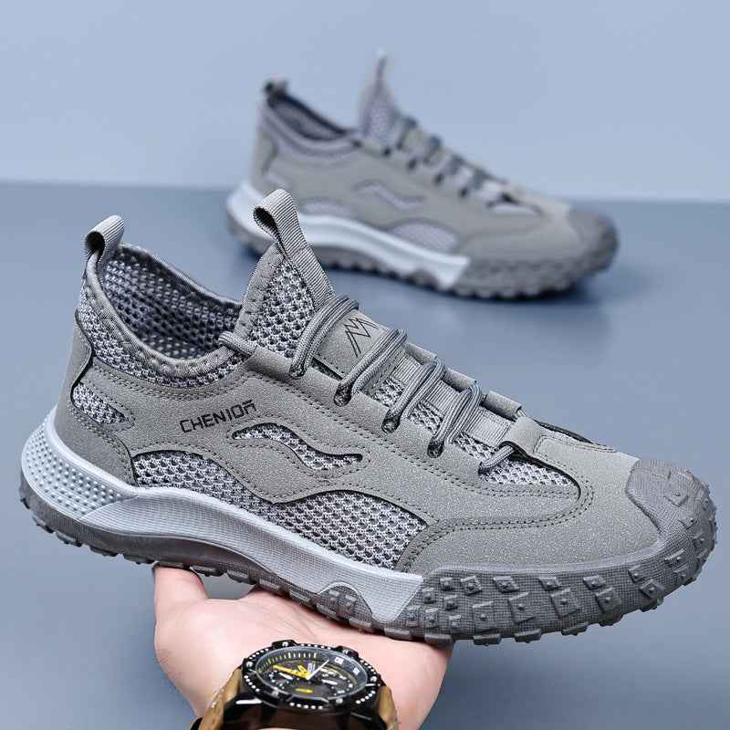 Work Safety Shoes for Men, Breathable Mesh Casual Shoes, Slip-Resistant Durable Hiking Shoes