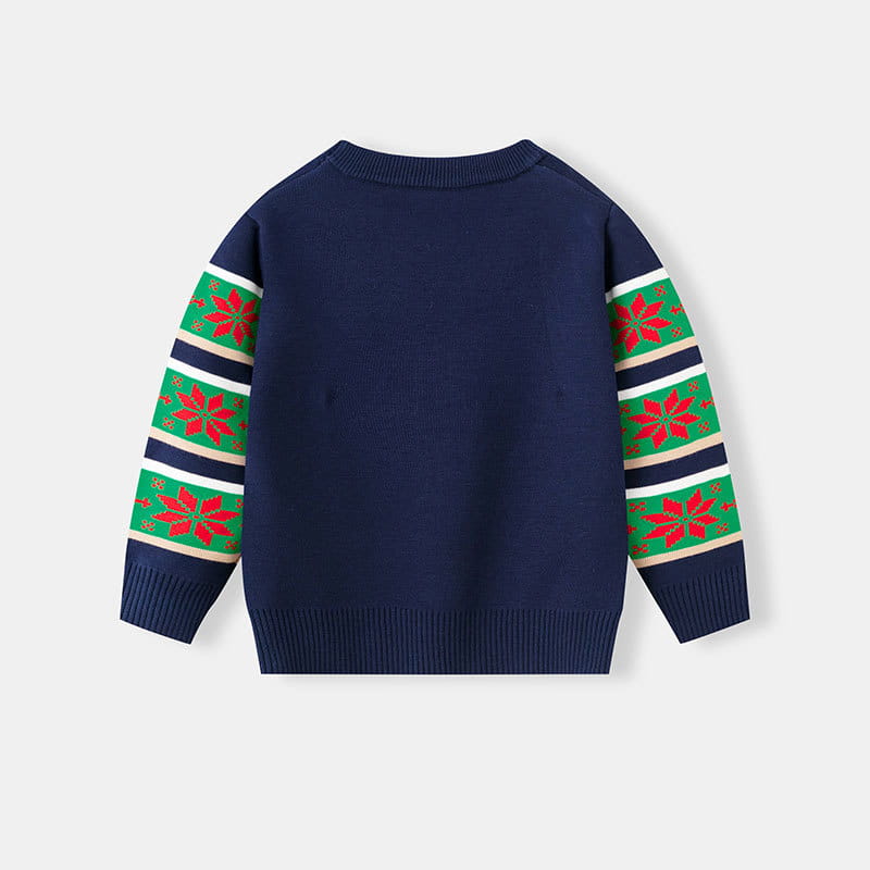 Christmas cartoon reindeer pullover baby base knitted sweater