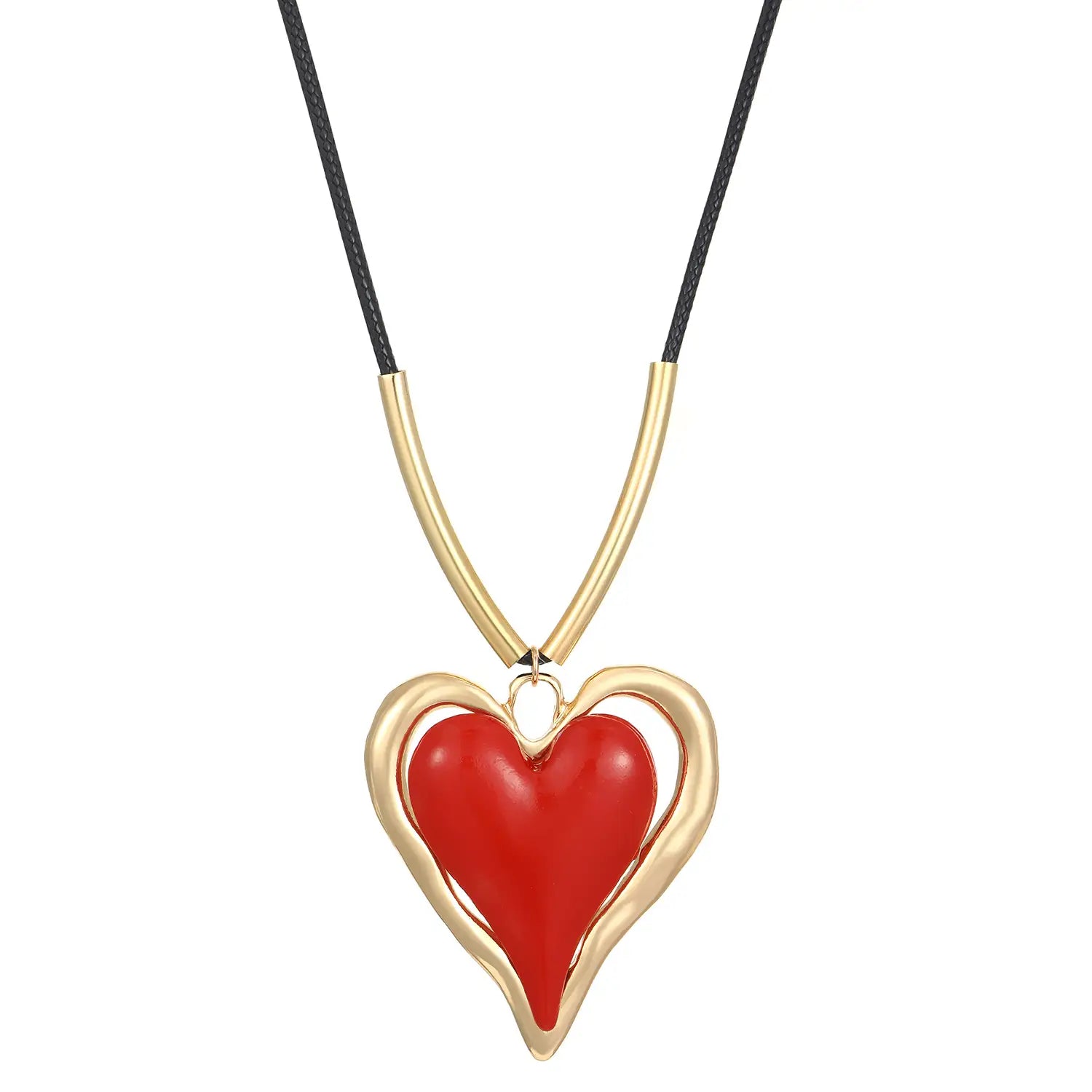 Exaggerated large heart necklace sweet and spicy lolita style pendant clavicle chain for women