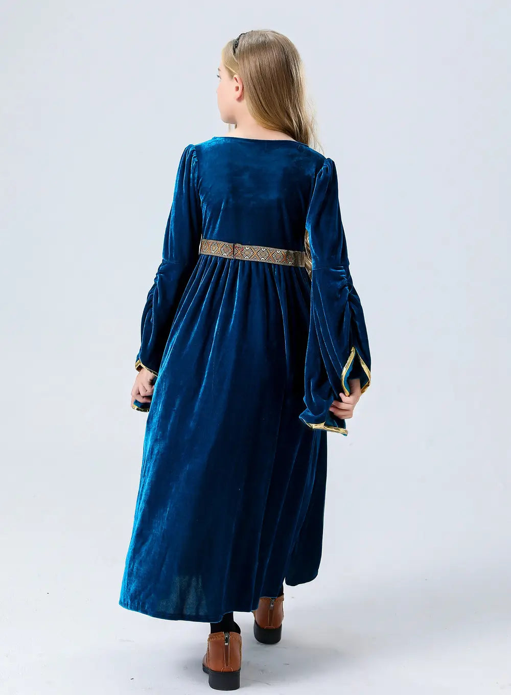 Stage performance costume, medieval Renaissance long dress costume, Halloween performance costume