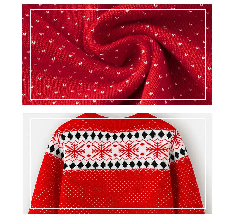 Children’s christmas sweater cartoon deer base pullover knit sweater