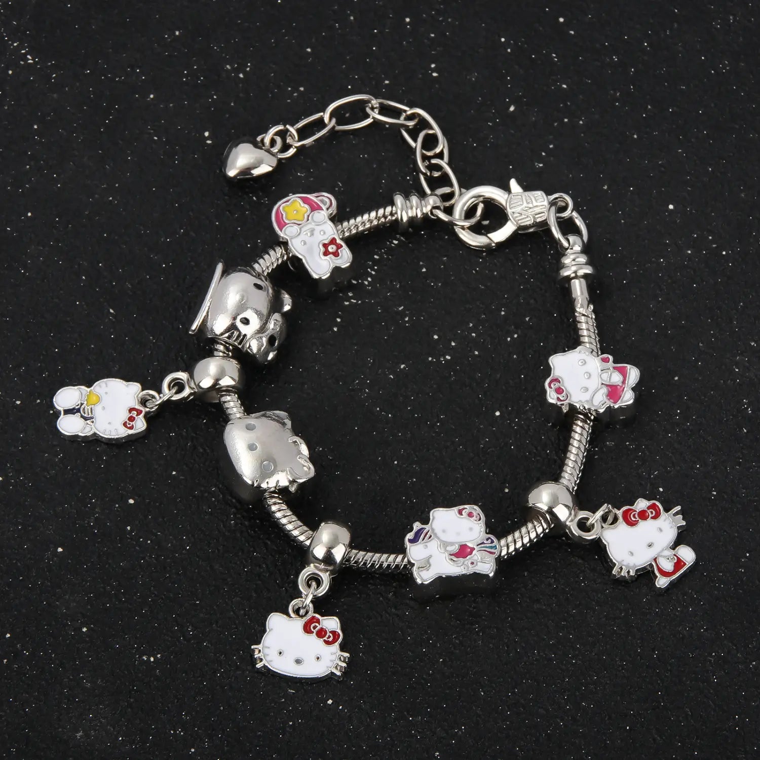 Cute kitty cat bracelet anime girl student jk best friend birthday gift cartoon diy bracelet