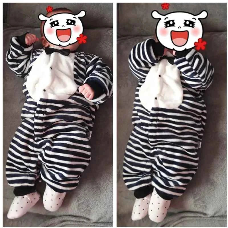 Cozy Flannel Infant Jumpsuit for Newborns 0-18 Months