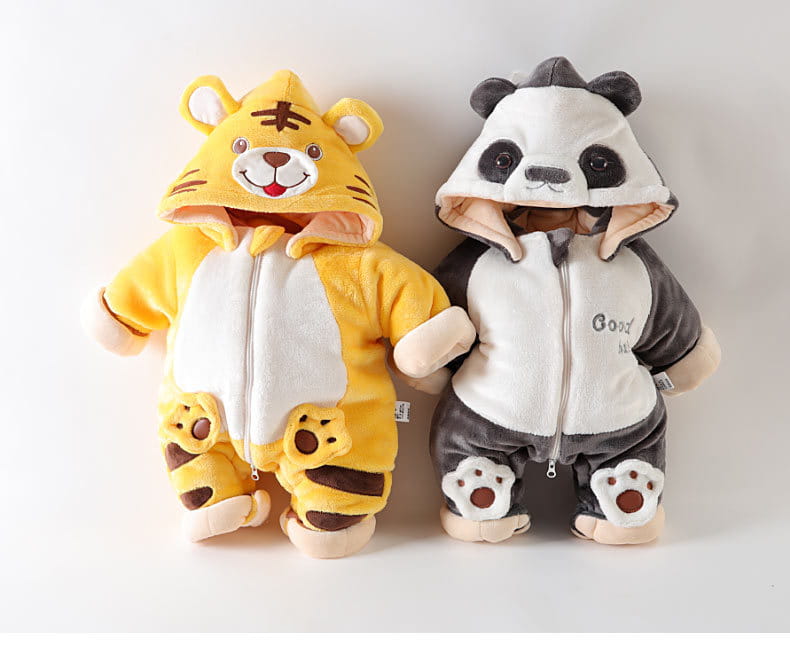 Baby onesie cotton clothes winter newborn baby out crawling clothes modeling cotton thickened harness