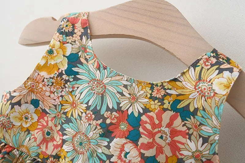 Children’s skirts chest bow dresses pastoral princess skirts send hats baby beach skirts