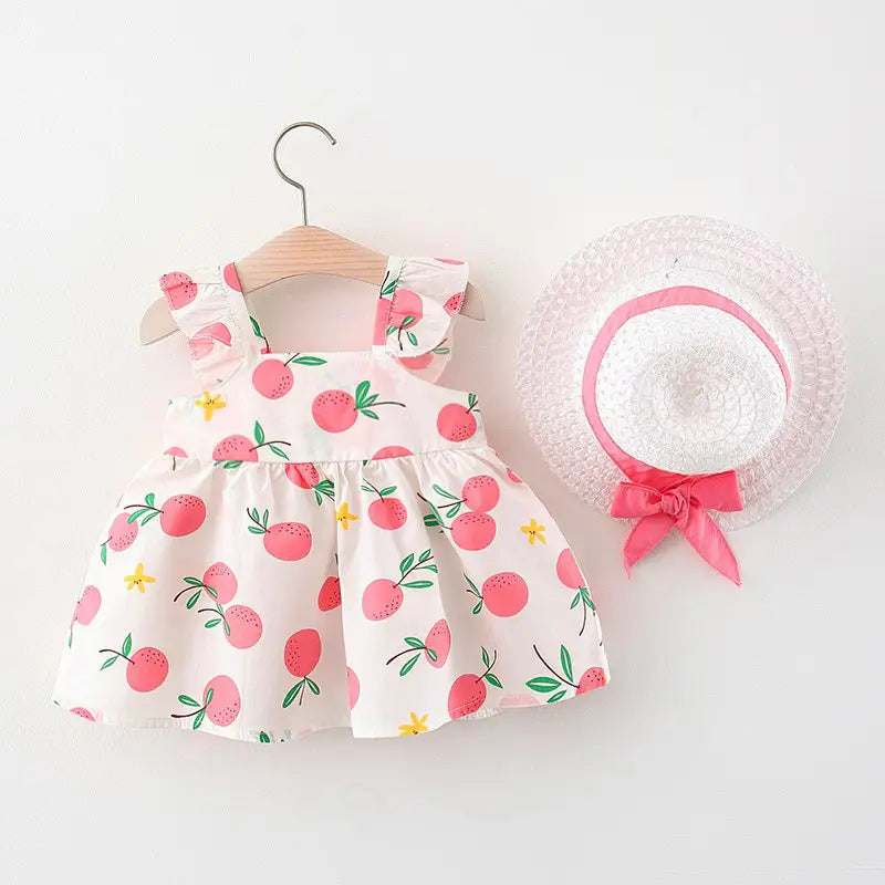 Summer new princess suspender dress baby cotton skirt children’s clothing
