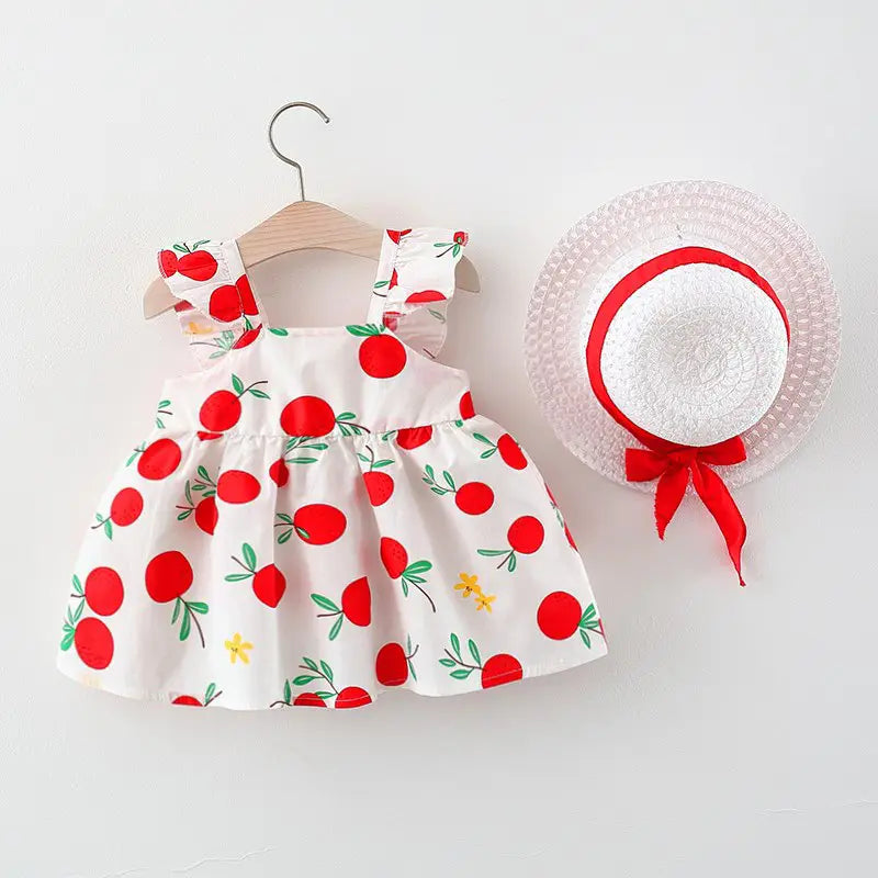 Summer new princess suspender dress baby cotton skirt children’s clothing